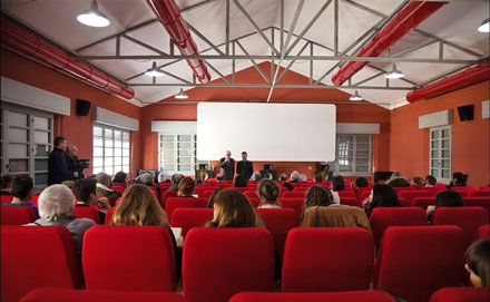 Una foto della nuova sala cinematografica del Cineporto.